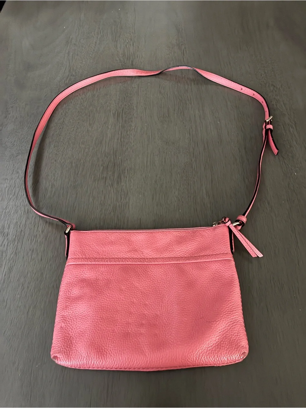 kate spade Pink Leather Crossbody with Front Zip Pocket